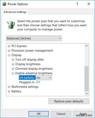 Windows 10 स्क्रीन डिम को अपने आप ठीक करें