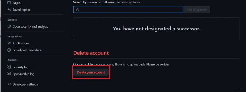 Github खाते को स्थायी रूप से कैसे हटाएं