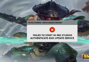 हाय रेज स्टूडियोज को ठीक करें और सेवा त्रुटि को अपडेट करें 