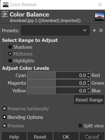 GIMP में रंग कैसे बदलें 