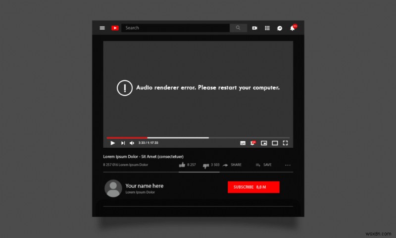 Windows 10 में YouTube ऑडियो रेंडरर त्रुटि ठीक करें