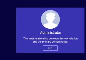 इस वर्कस्टेशन और प्राथमिक डोमेन के बीच विश्वास संबंध को ठीक करें विफल 