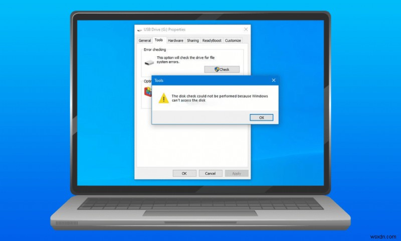 डिस्क को ठीक करें जाँच नहीं की जा सकी क्योंकि Windows डिस्क तक नहीं पहुँच सकता 
