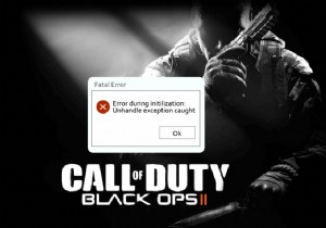 CoD Black Ops 2 ठीक करें बिना क्रिया के अपवाद पकड़ा गया त्रुटि