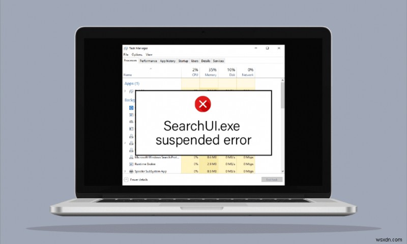 Windows 10 पर SearchUI.exe सस्पेंडेड एरर को ठीक करें 