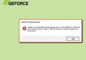 विंडोज 10 में GeForce एरर HRESULT E फेल को ठीक करें 
