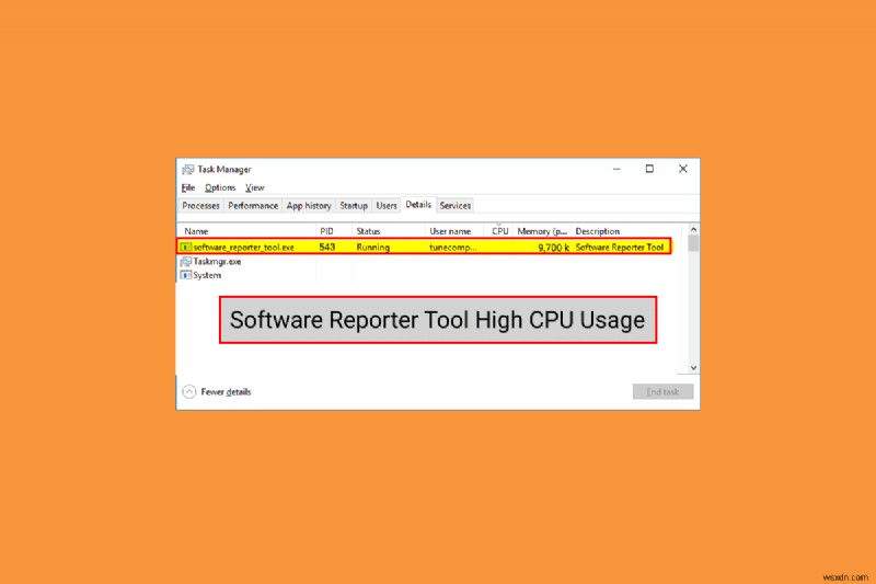 विंडोज 10 में सॉफ्टवेयर रिपोर्टर टूल हाई सीपीयू यूसेज को ठीक करें 