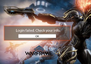 वारफ्रेम लॉगिन ठीक करें अपनी जानकारी की जांच करने में विफल