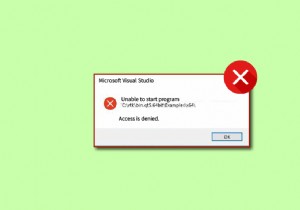 प्रोग्राम शुरू करने में असमर्थ फिक्स विजुअल स्टूडियो एक्सेस अस्वीकृत है 