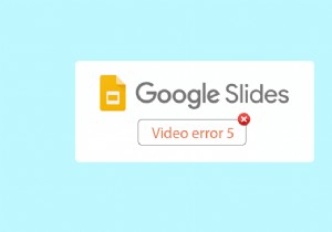 Google स्लाइड में वीडियो त्रुटि 5 ठीक करें