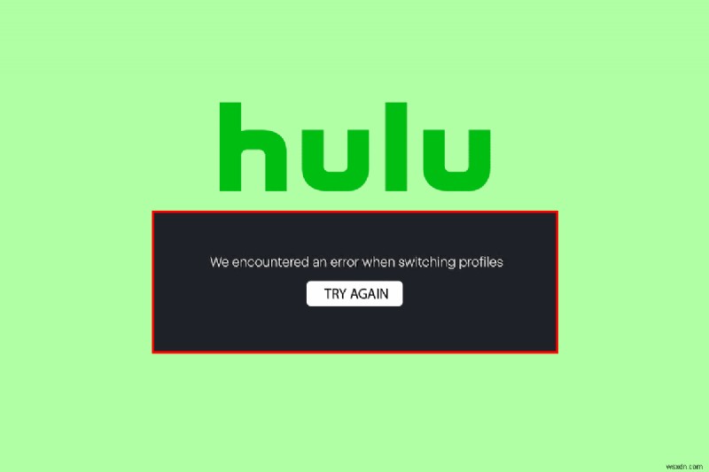 Windows 10 में Hulu स्विच प्रोफ़ाइल त्रुटि को ठीक करें