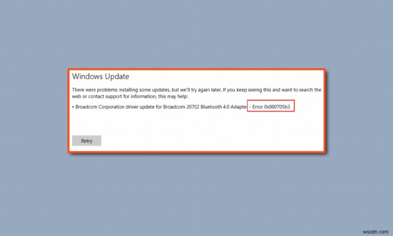 Windows Update में त्रुटि 0x800705b3 ठीक करें