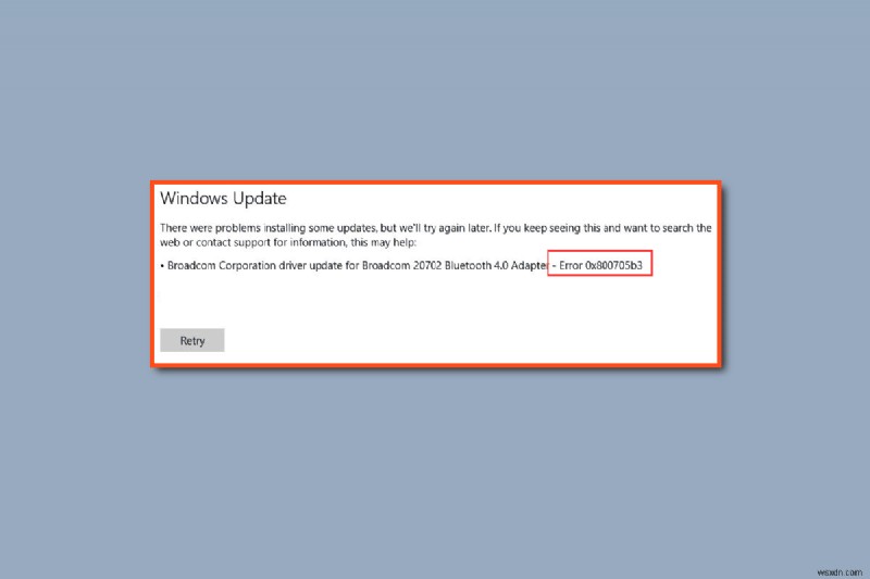 Windows Update में त्रुटि 0x800705b3 ठीक करें