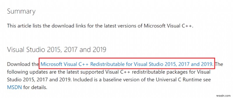 Microsoft Visual C++ पुनर्वितरण योग्य कैसे पुनर्स्थापित करें