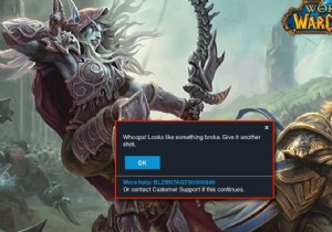 फिक्स Warcraft की दुनिया को अपडेट नहीं कर सकता BLZBNTAGT00000840 त्रुटि 