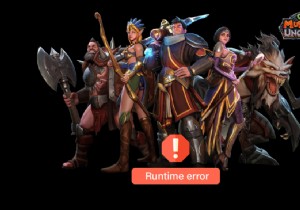 ऑर्क्स को बिना जंजीर वाली रनटाइम त्रुटि को ठीक करें