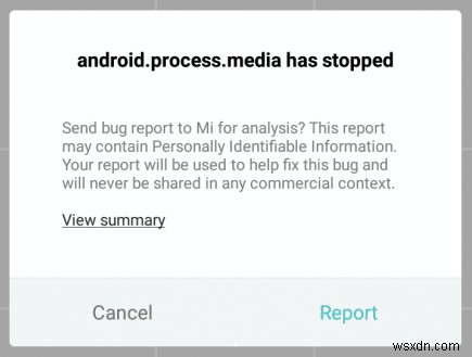 Android को कैसे ठीक करें।Process.Media ने त्रुटि रोक दी है