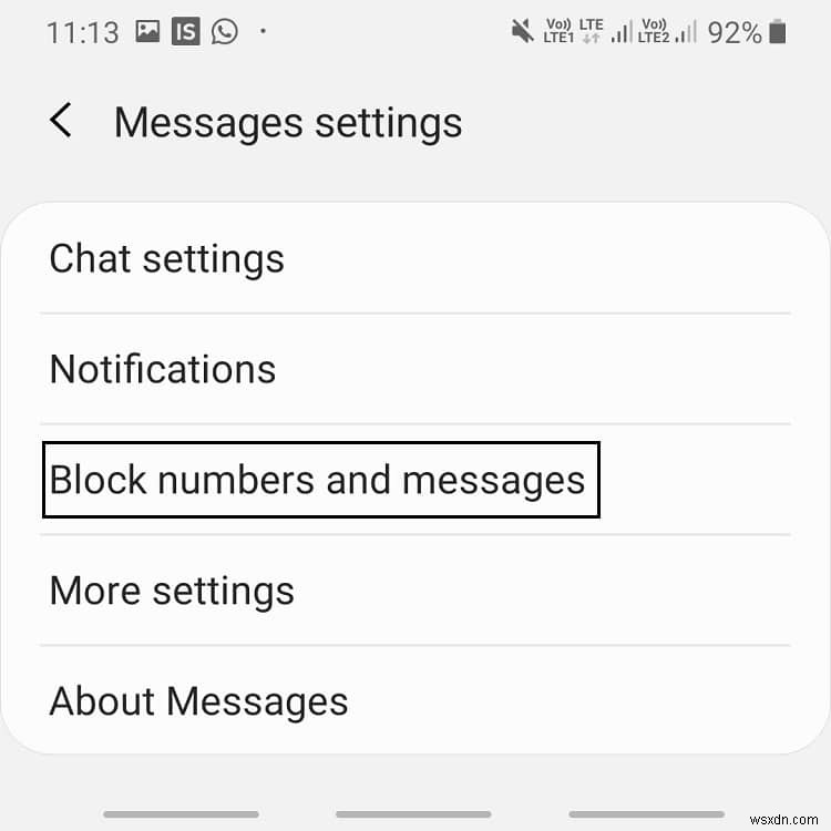 Android पर एक निश्चित संख्या से टेक्स्ट संदेशों को ब्लॉक करें