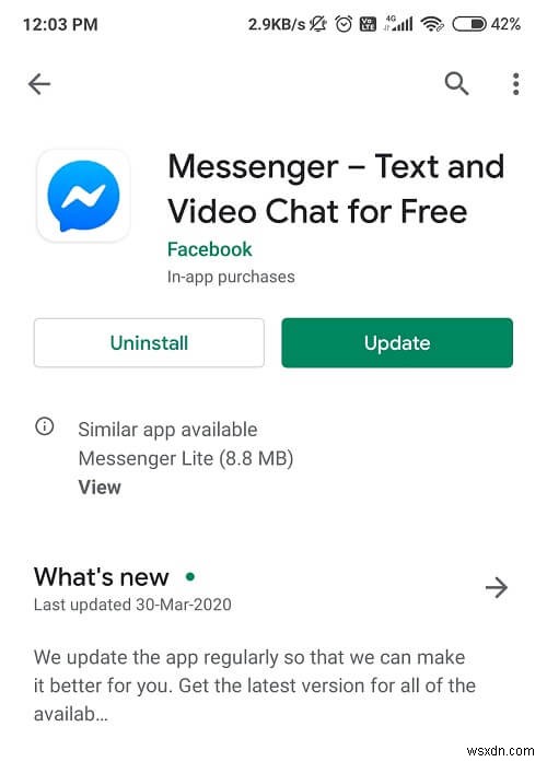 Facebook Messenger पर फ़ोटो नहीं भेज सकते को ठीक करें