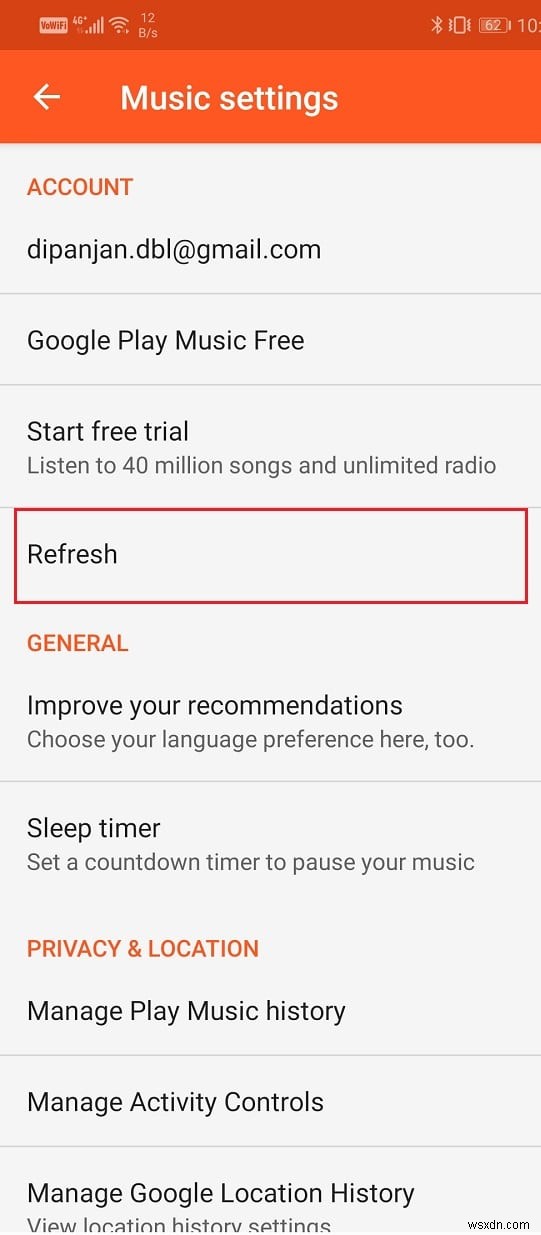 Google Play संगीत के क्रैश होने को ठीक करें