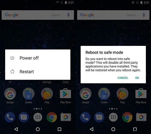 Android पर सुरक्षित मोड कैसे बंद करें