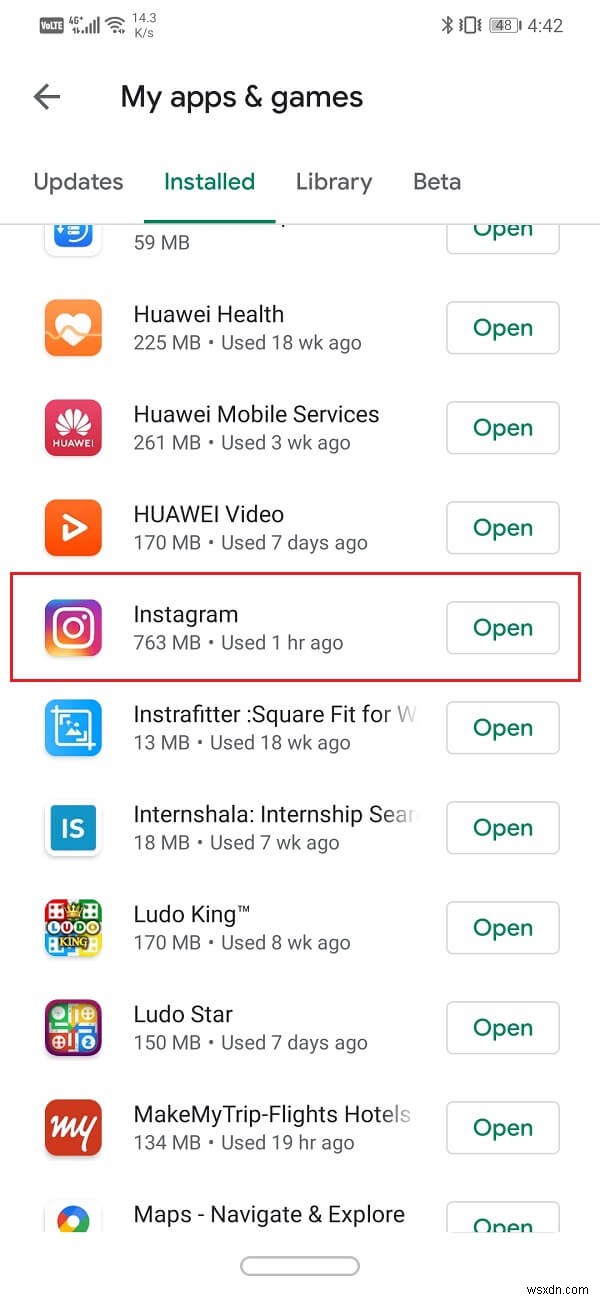 Instagram को ठीक करें फ़ीड रीफ़्रेश नहीं कर सका Android पर त्रुटि