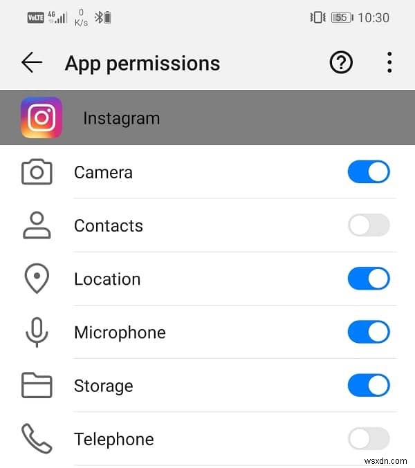 Android पर Instagram में कैमरा एक्सेस करने में असमर्थ को ठीक करें