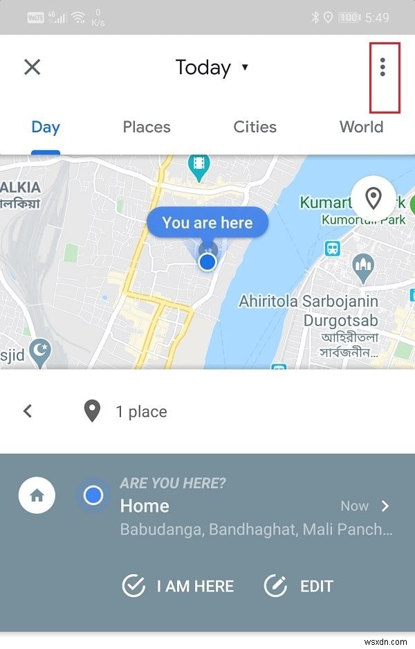 Google मानचित्र में स्थान इतिहास कैसे देखें