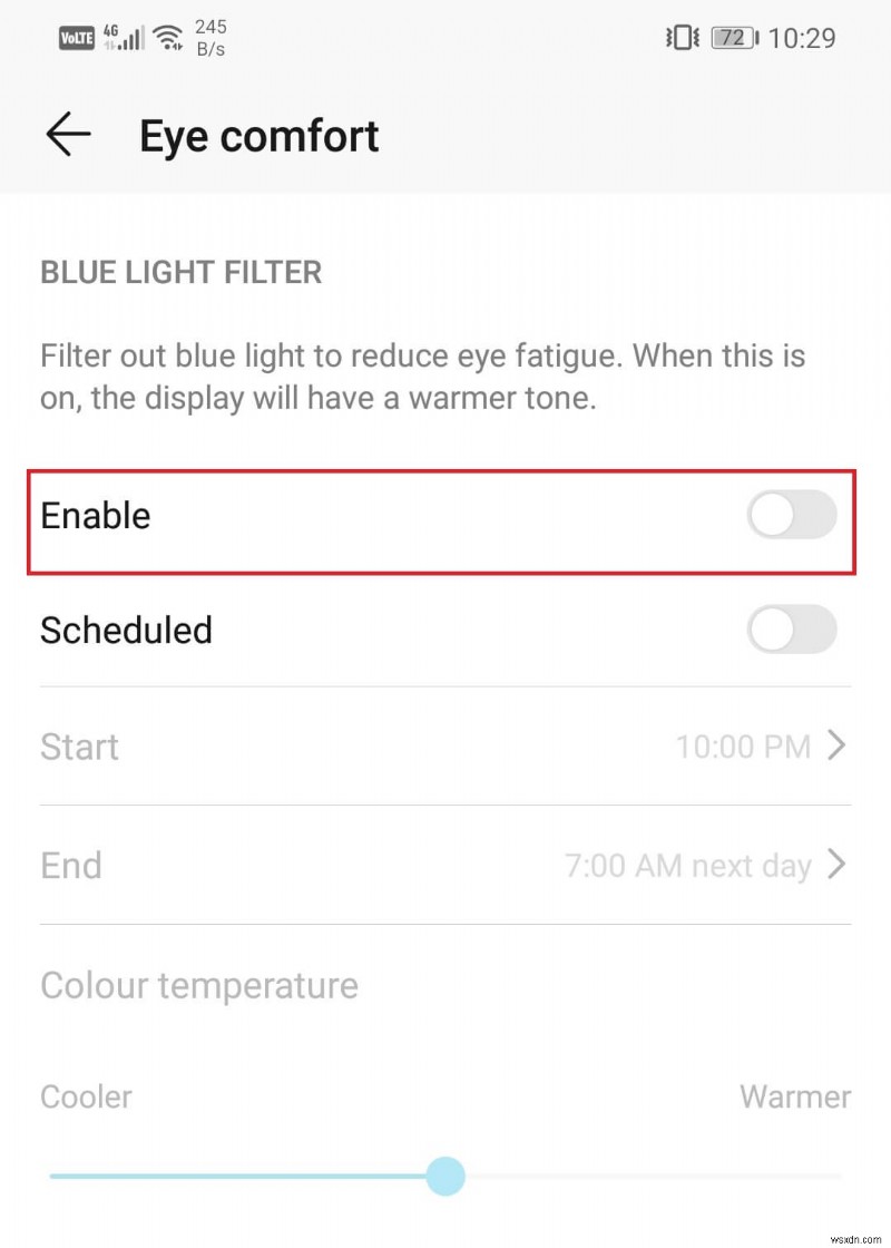 Android पर ब्लू लाइट फ़िल्टर कैसे सक्रिय करें