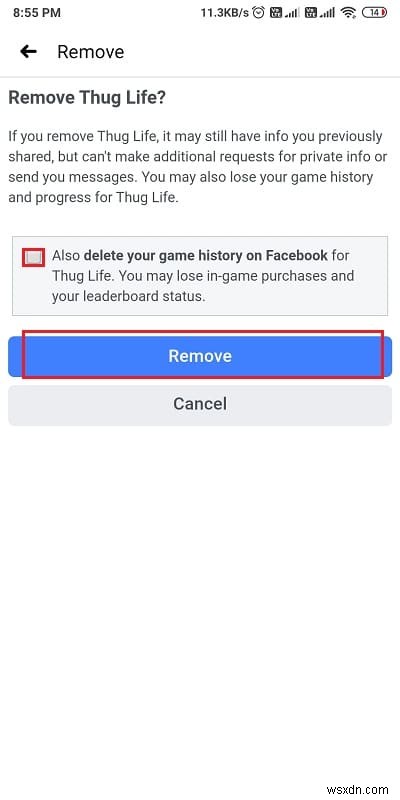 Tug Life Game को Facebook Messenger से कैसे हटाएं