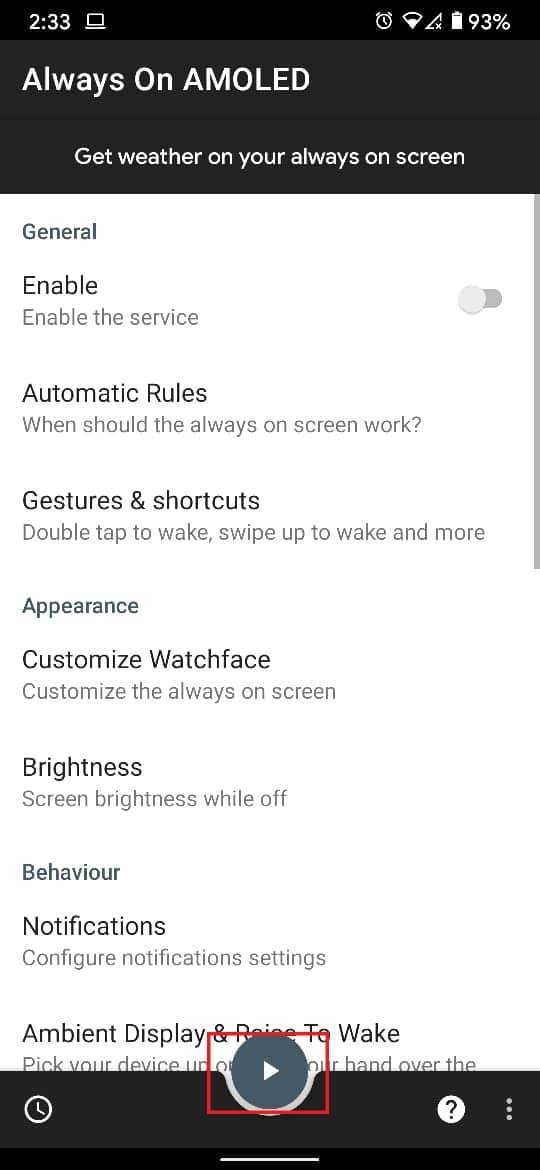 हमेशा ऑन डिस्प्ले Android कैसे सक्षम करें