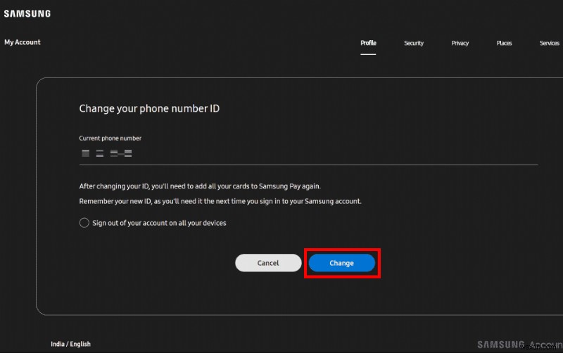 सैमसंग अकाउंट पर फोन नंबर कैसे बदलें