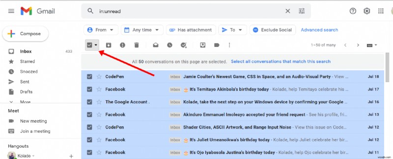 जीमेल में डिलीट ईमेल को बैच कैसे करें - मल्टीपल ईमेल मैसेज को डिलीट करें 