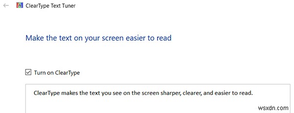 Windows 10 में ClearType को कैसे चालू या बंद करें