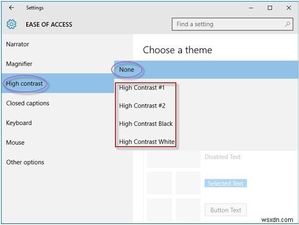 विंडोज 10 में हाई कंट्रास्ट को चालू या बंद करने के 3 तरीके
