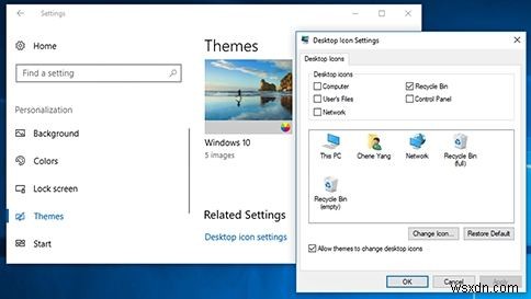 Windows 10 पर डेस्कटॉप आइकन कैसे जोड़ें, बदलें, निकालें और पुनर्स्थापित करें
