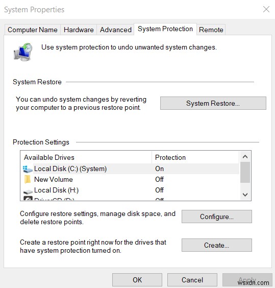 Windows 10 पर सिस्टम पुनर्स्थापना को सक्षम और उपयोग कैसे करें