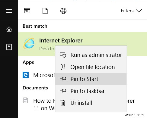 Windows 10 पर Internet Explorer 11 का पता कैसे लगाएं और लॉन्च कैसे करें