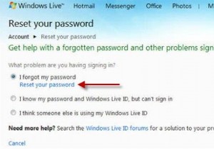 विंडो लाइव आईडी पासवर्ड को कैसे रीसेट करें