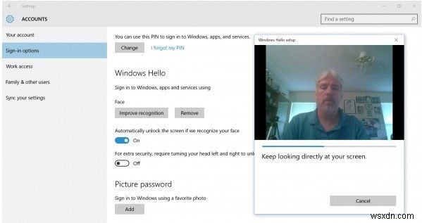 Windows 10 हेलो फेशियल रिकॉग्निशन कैसे सेट करें