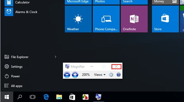 Windows 10 पर मैग्निफायर कैसे बंद करें
