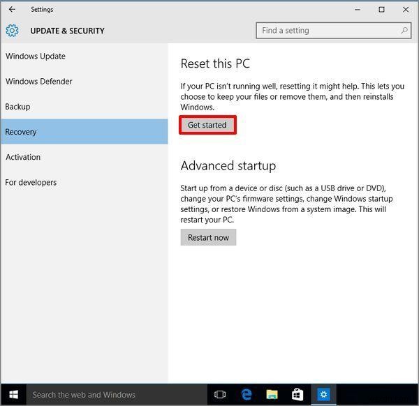 Windows 10 को फ़ैक्टरी सेटिंग्स पर रीसेट करने के आसान चरण