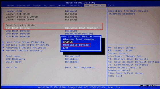 यूईएफआई-आधारित एसर कंप्यूटर पर विंडोज 8/8.1/10 पासवर्ड कैसे पुनर्प्राप्त करें