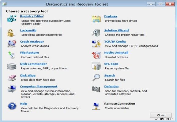 Windows 8.1/8 में ERD कमांडर बूट मीडिया विजार्ड कैसे बनाएं और उपयोग करें