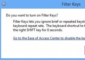 Windows 8 और 7 में फ़िल्टर कुंजियाँ कैसे चालू और बंद करें