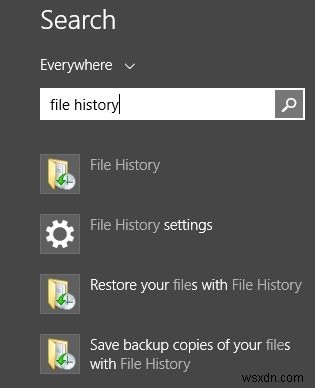 आसान ट्यूटोरियल:Windows 8.1/8 में बैकअप और पुनर्स्थापना के लिए फ़ाइल इतिहास का उपयोग कैसे करें