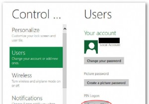 Windows 8 में पिन लॉगऑन कैसे सेट करें