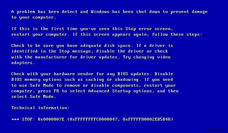 Windows 7 पर स्टॉप एरर कोड 0x0000007E को कैसे ठीक करें