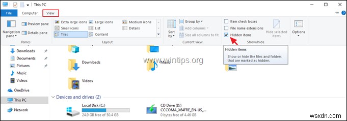 Windows 10/8.1 पर छुपी हुई फ़ाइलें कैसे देखें