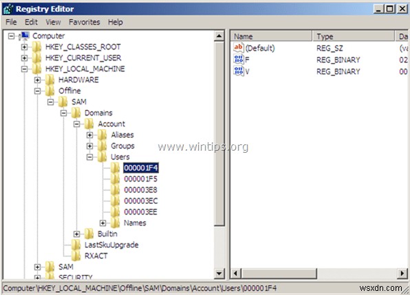 रजिस्ट्री (Windows 10, 8, 7, Vista) का उपयोग करके व्यवस्थापक को ऑफ़लाइन कैसे सक्षम करें।
